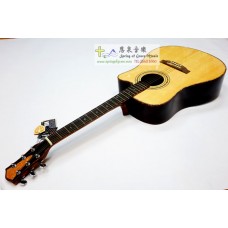 41吋光面雲杉木玫瑰木民謠結他